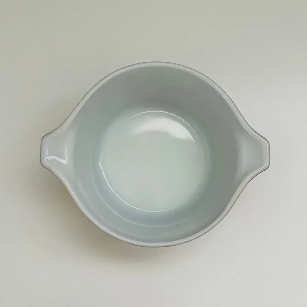 PYREX Brown White Woodland 473-B Casserole Dish 1 Qt With Lid